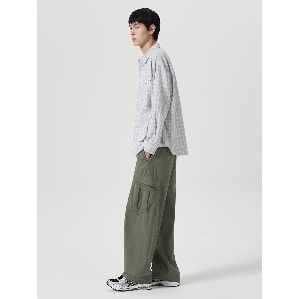8seconds Project(Ww6) Soft Check Shirt Sky Blue (454864Hqbq)