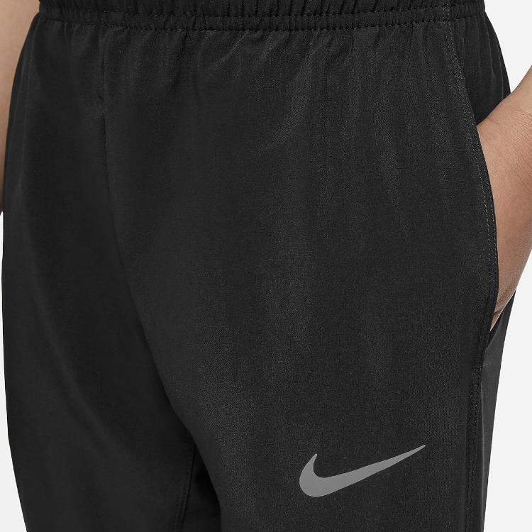 Nike Kids Woven Cuffed Casual Knit Pants Kids Bottoms Black DD8428-010