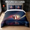 Bologna FC Design Bed Bedding Set 1 Duvet Cover + 2 Pillowcases Soft Breathable Household Bed Linens