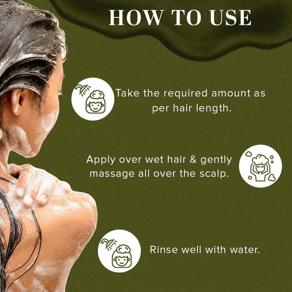 Khadi Natural Neem Sat Hair Shampoo for Thick Strong Hair Pack of 2 X 210 ml Natural Hair Cleanser