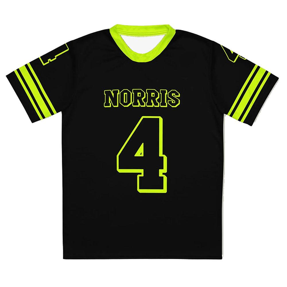 Racing Driver Lando Number 4 Norris Jersey Tees Loose Short Sleeve Casual Unisex Streetwear T-shirt Crew Neck Casual T Shirts