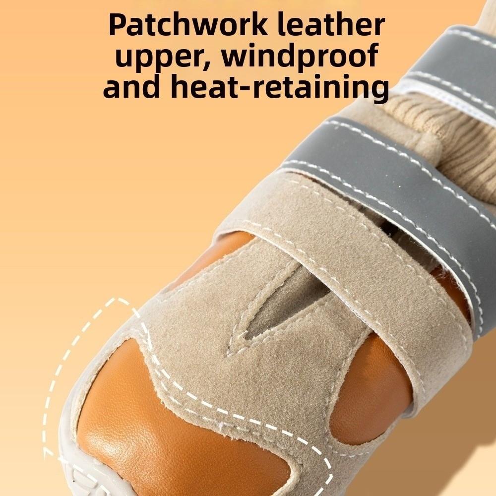 Wear-Resistant Winter Puppy Boots Thickened Dog Snowshoes Pet Sneakers  Medium Large Dogs