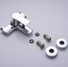 Modern Design Polished Dual Handle Zinc Alloy Bath Mixer Tap with Lift Diverter Valve and Ceramic Cartridge for Shower Tub Combo