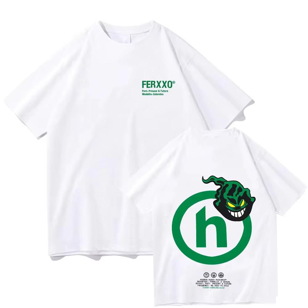 Feid FERXXO Logo T-Shirt T Shirts Men's Women Hot Sale Casual Tees Clothes Oversized T-shirts Gothic Cotton Oversized T-shirts