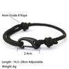 New Handmade Ethnic String Bracelet For Men Marine Fabric Nautical Braslet Black D Buckle Climbing Rope Braclet Beach Pulseria