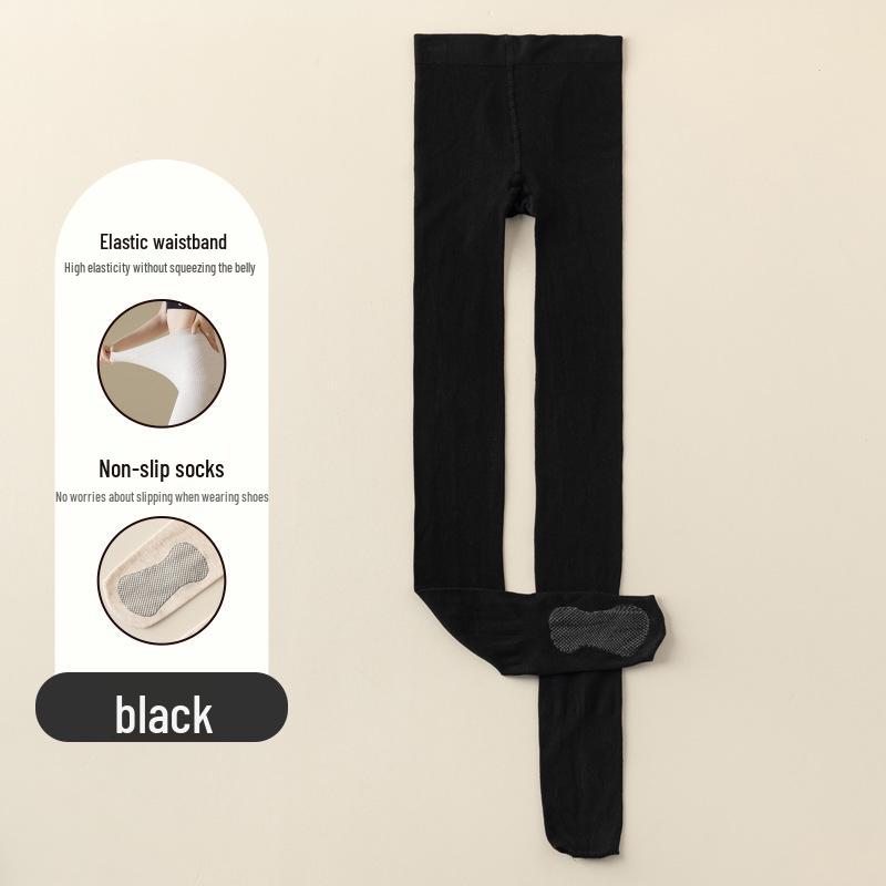 Tongan Store Women's Tummy Control Fleece Pantyhose: Thin Autumn Cotton Leggings & Winter Thick Outerwear