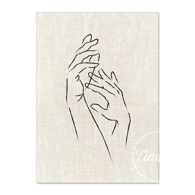 Abstraction Palm Leaf Plant Canvas Painting Botanical Nordic Wall Art Poster Print Scandinavian Decoration Picture Artwork Decor No Frame