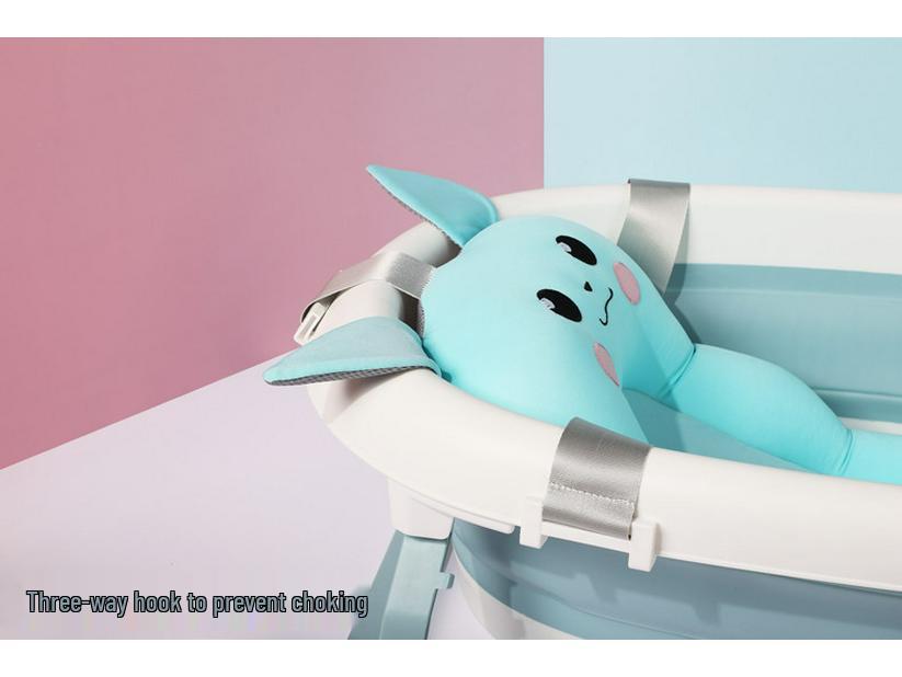 Baby Bath Tub with Floating Support for Sitting and Lying - Newborn Bath Rack and Mat, In Stock