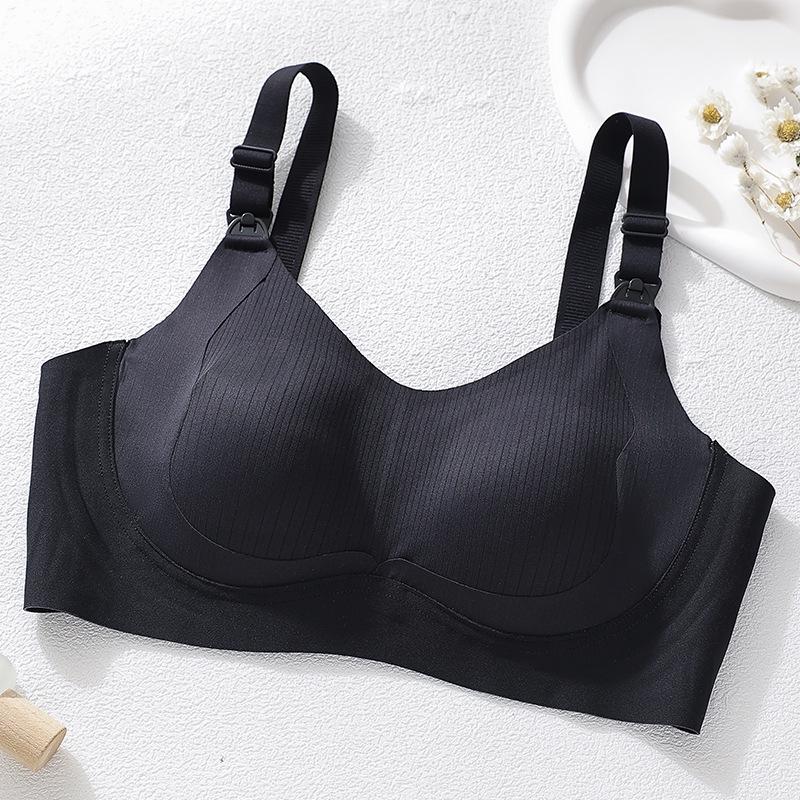 Seamless Front-opening Nursing Bra for Pregnancy Providing Support Preventing Sagging and Lightweight for Breastfeeding
