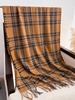 Damen Herbst Winter Vintage Strickschal Kopftuch Damen Herren Lässig Kariert Quaste Schal Mujer Mann Wickeltuch Unisex Neu Koreanisch