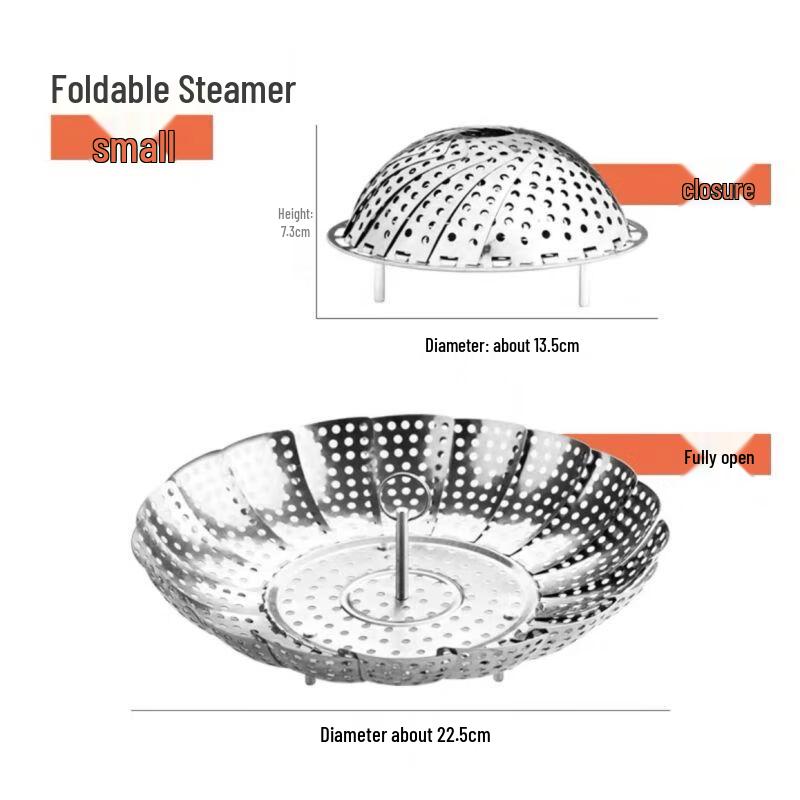 

Qianxing Stainless Steel Folding Lotus Steamer Basket