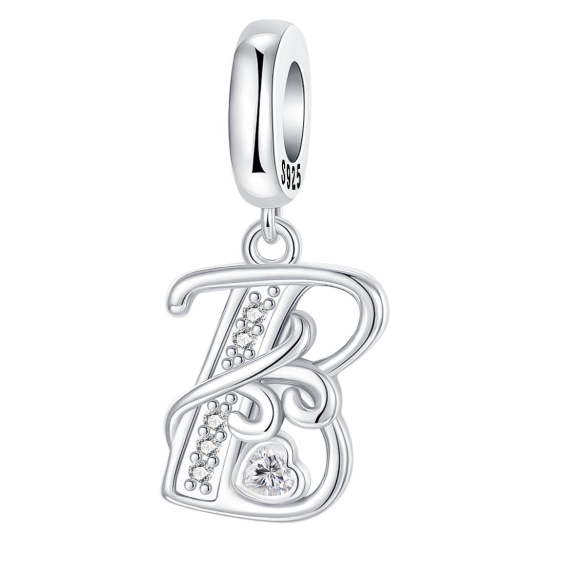 

copper AZ 26 English Letters Retro Fashion Pendant Compatible With Authentic Bracelets Charm Bead Charms Necklaces Diy Female Jewellery
