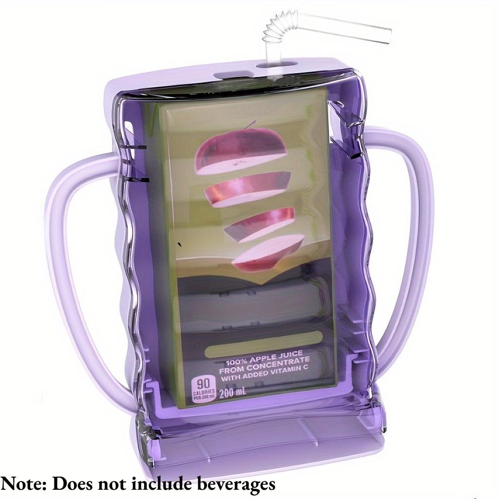 

1/2pcs Youngsters Anti-Squeeze Bag Holder - Reusable Food/Juice Box Holder, Portable Water Bottle Accessories for Outdoor фіолетовий