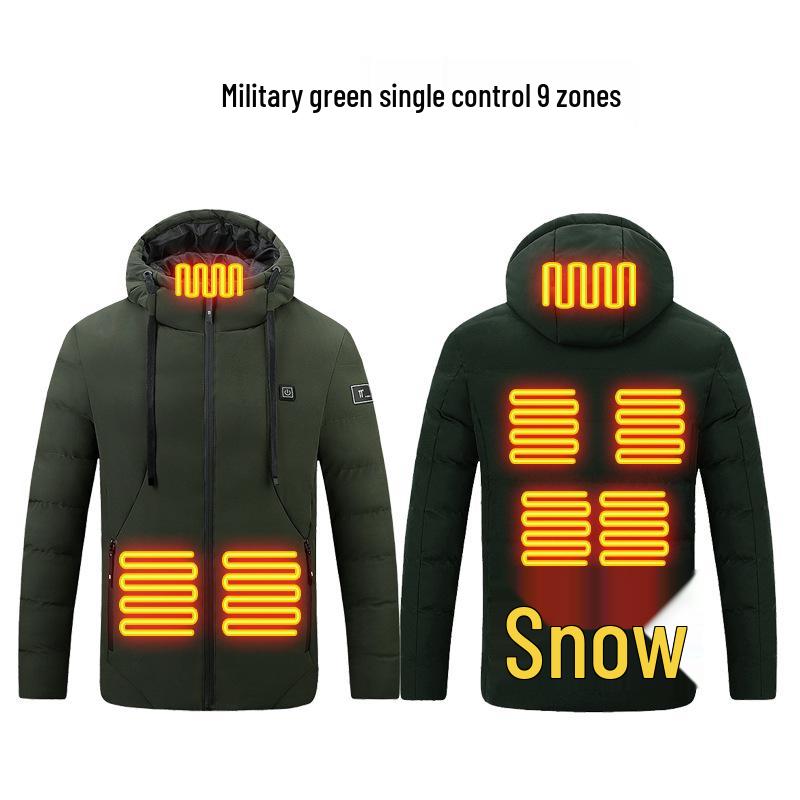 Men's 15-Zone USB Heated Cotton Jacket: Smart, Constant Temperature for Winter Cold Protection