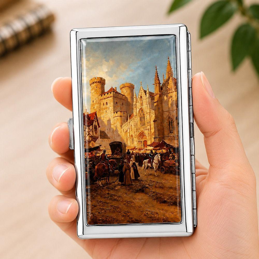 Vintage-Style Vintage Card Case Versatile Design Metal Material Cash Case Multi-function Easy Snap Card Holder ID Card Holder