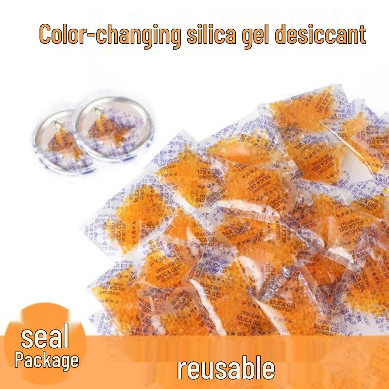 Baji Orange Silicone Moisture Absorber: Mold-Proof, Mildew-Resistant Dehumidifier for Books and Food