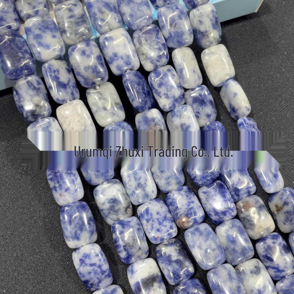 10x14mm Rectangular Crystal Agate and Turquoise Malachite Loose Beads for DIY Jewelry