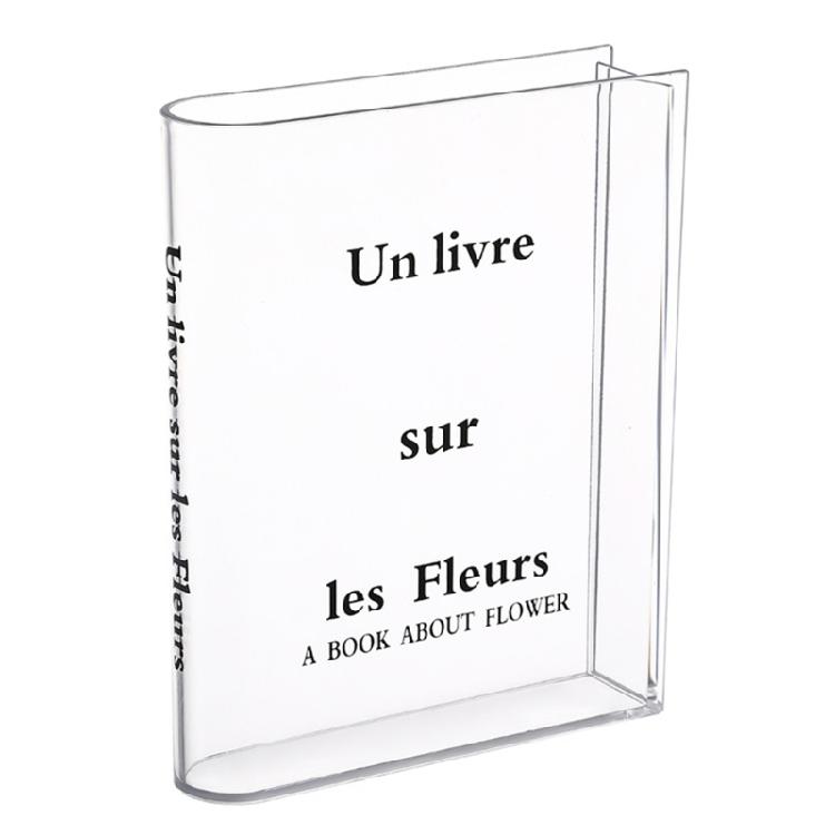 Acrylic Book Design Flower Jar Powerful Substance Prevents Accidents in Family Condition Safe for Child Pet Friendly