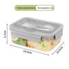 Microwave Safe Rectangular Lunch Box with Dividers