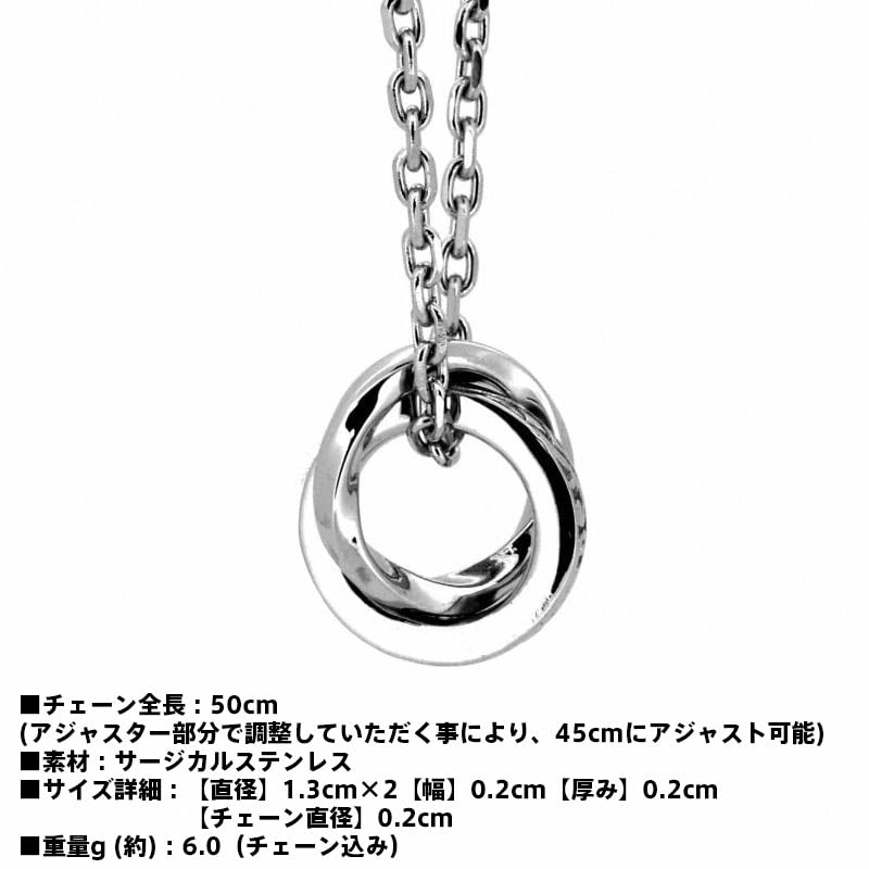 Lionheart Tri Necklace with Mane and Double Rings, Surgical Stainless Steel and Silver, Pre-Wrapped, Includes Custom-Made Pouch, Men's Brand