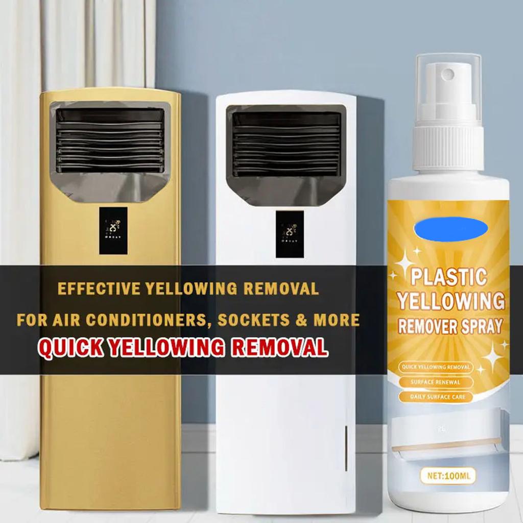 Stain Remover Plastic Gloss Restoration Agent for Air Conditioning Shell Appliances Plastic Yellowing Removal Sprayer