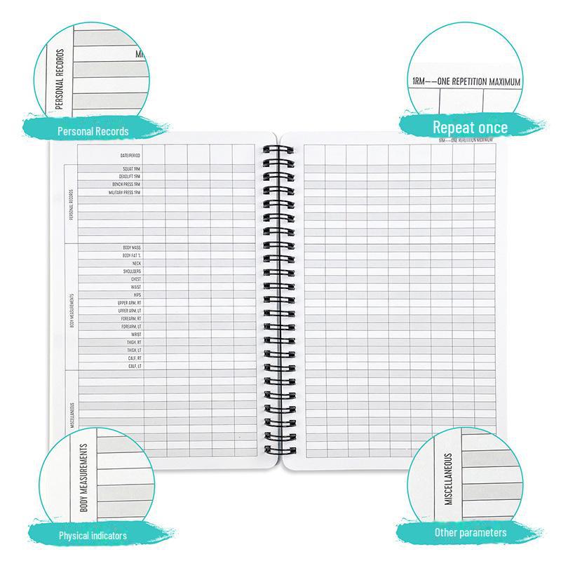 "Cross-Border Fitness Plan: Exercise Log & Running Record Notebook"
