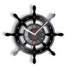 Anchor Ship Navy Compass Vinyl Record Wall Clock Retro Home Wall Decoration Navigation Ship Rudder Art Wall Clock Sailor Gift