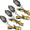 2/4PCS Mini Motorcycle Smoke Lens Turn Signal Light 5LED 12V Amber Blinker Indicator Lamp Motorcycle Universal Easy To Install