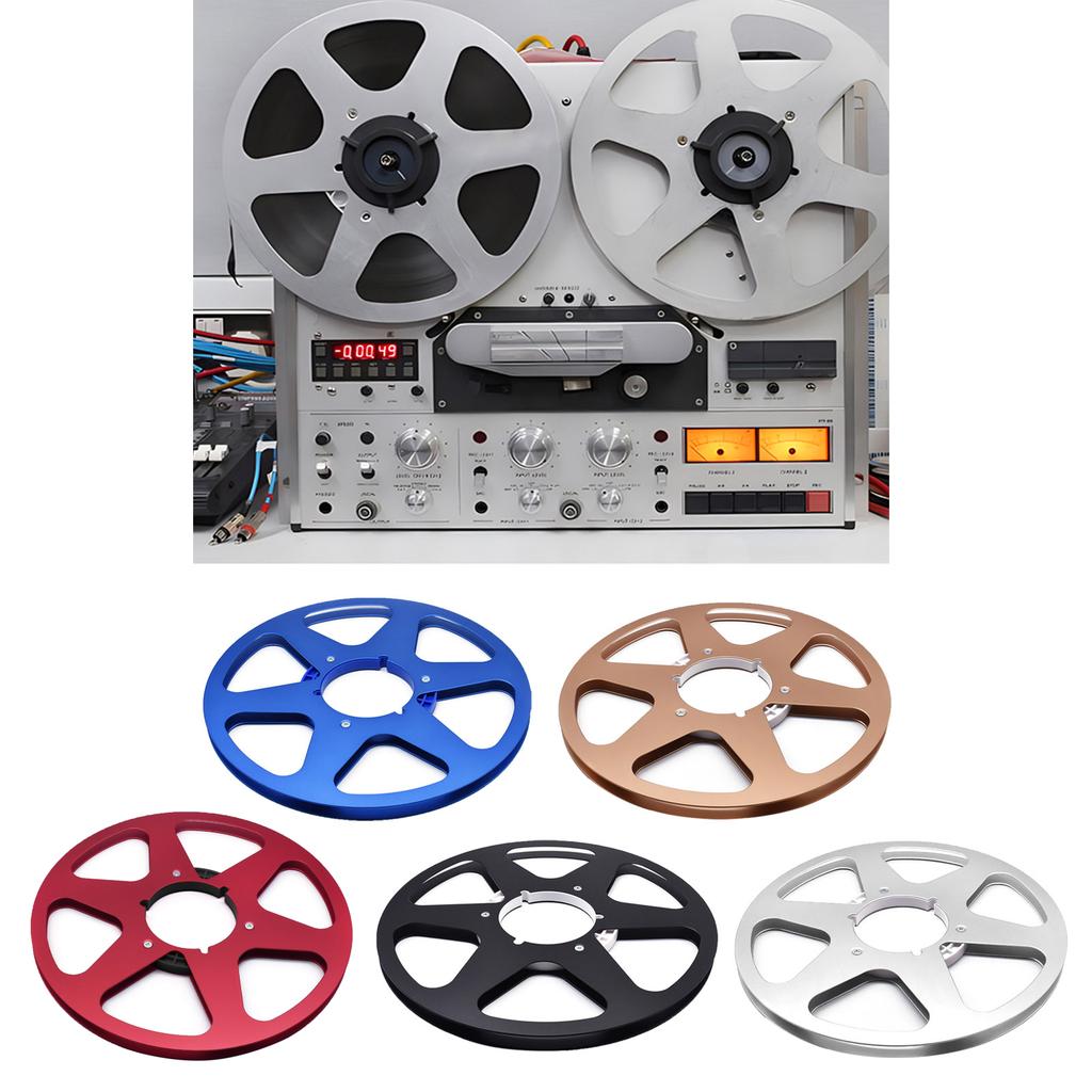 Aluminum 6 Hole Reel 10.5Inch Empty Tape With Nab Hub Disk For Studio Equipment Box Packaging