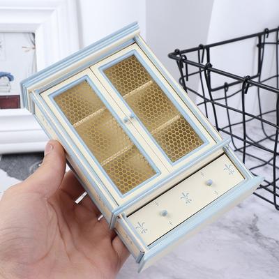 1Pcs 1:12 Dollhouse Miniature Kitchen Furniture White Cupboards Display Cabinet Children Gift