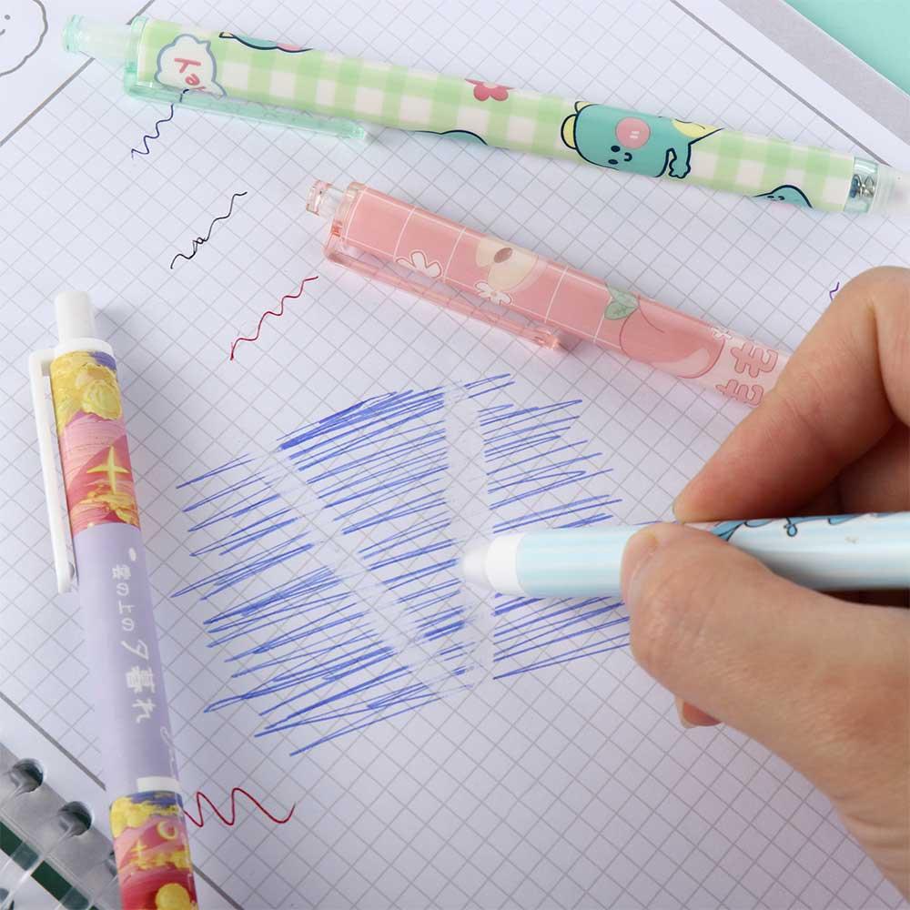 Supplies Kawaii Blue for Kids Cartoons Washable Handle Student Pen Press Pen Erasable Pen Gel Pens