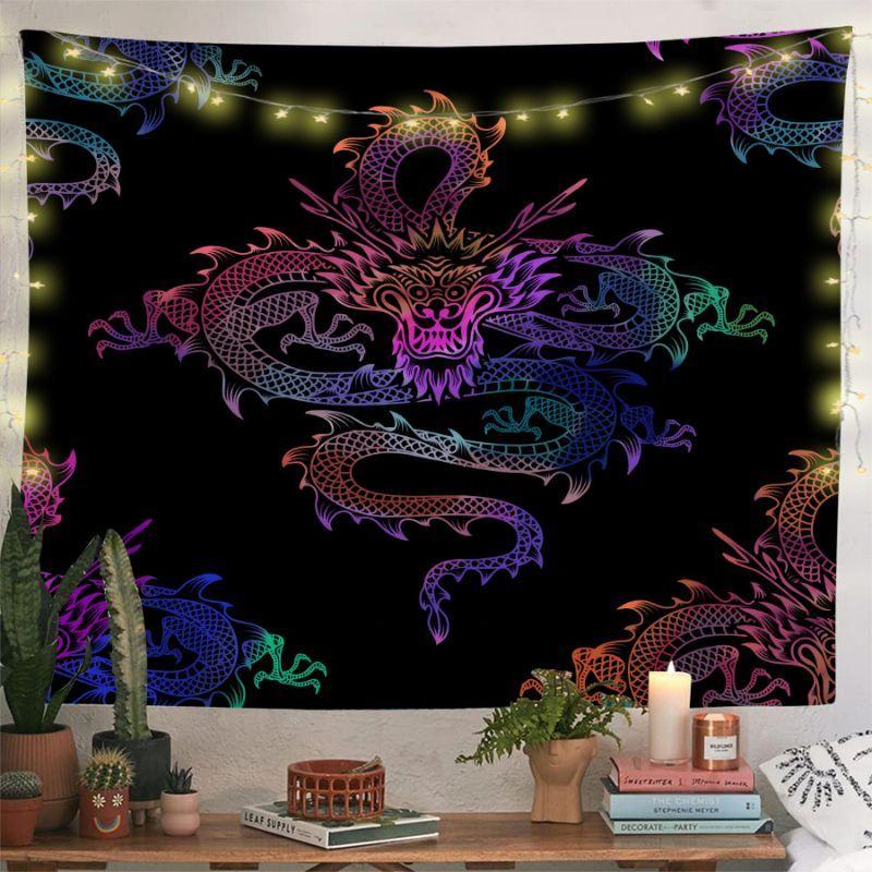 Chakra Meditation Wandteppich psychedelisch Mysteriös Spiritueller Stil Wandbehang Schlafzimmer Wohnheim Yoga Raum Dekoration