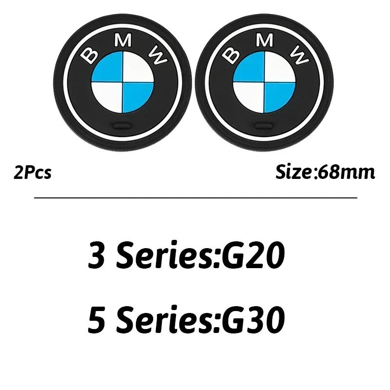 New 2025 For BMW M X3 X5 X6 BMW 2Pcs Car Cup Holder Anti-Slip Coaster Pad Interior Accessories For BMW M G30 G32 G01 G02 G