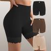 Women's Lace Underwear, High Waisted Seamless Safety Pants, Non Rolled Edge Flat Corner Bottom Safety Pants