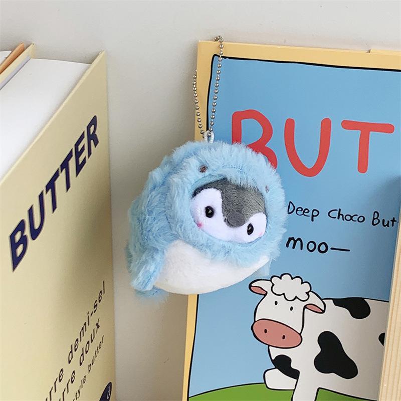 

Японский милый кит тюлень пингвин плюшевая кукла подвеска креативная мультяшная кукла брелок подарок для пары About 12cm long