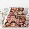 Custom Canadian Actor Ryan Gosling Blankets Warm Flannel Throw Blanket for Home Sofa Office Travel