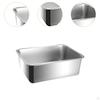 Cat Litter Box for Domestic Cats, Stainless Steel Sandbox, Open Top, Easy to Clean, High Side Walls,
