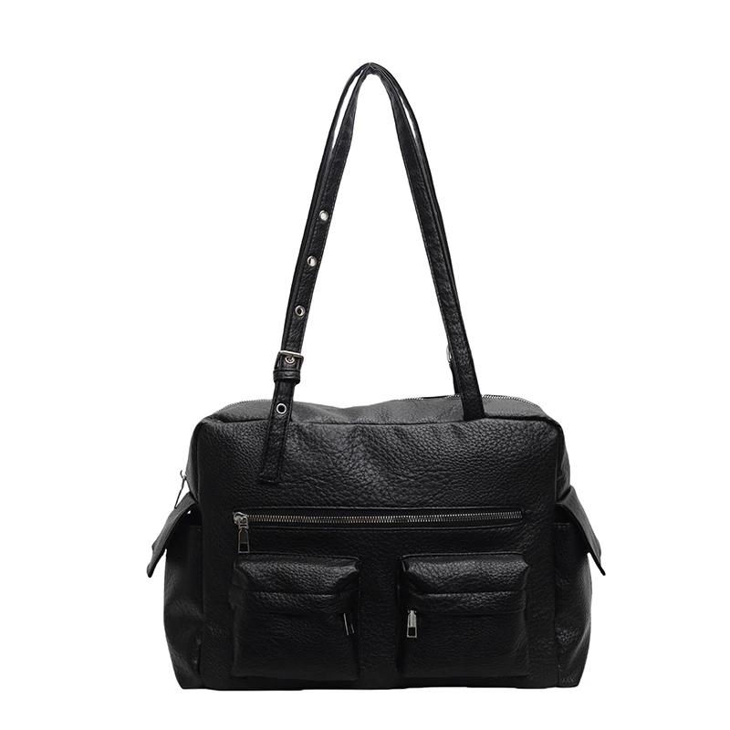 

Сумка на одно плечо, большая вместимость, новый повседневный стиль, универсальная элегантная студенческая сумка