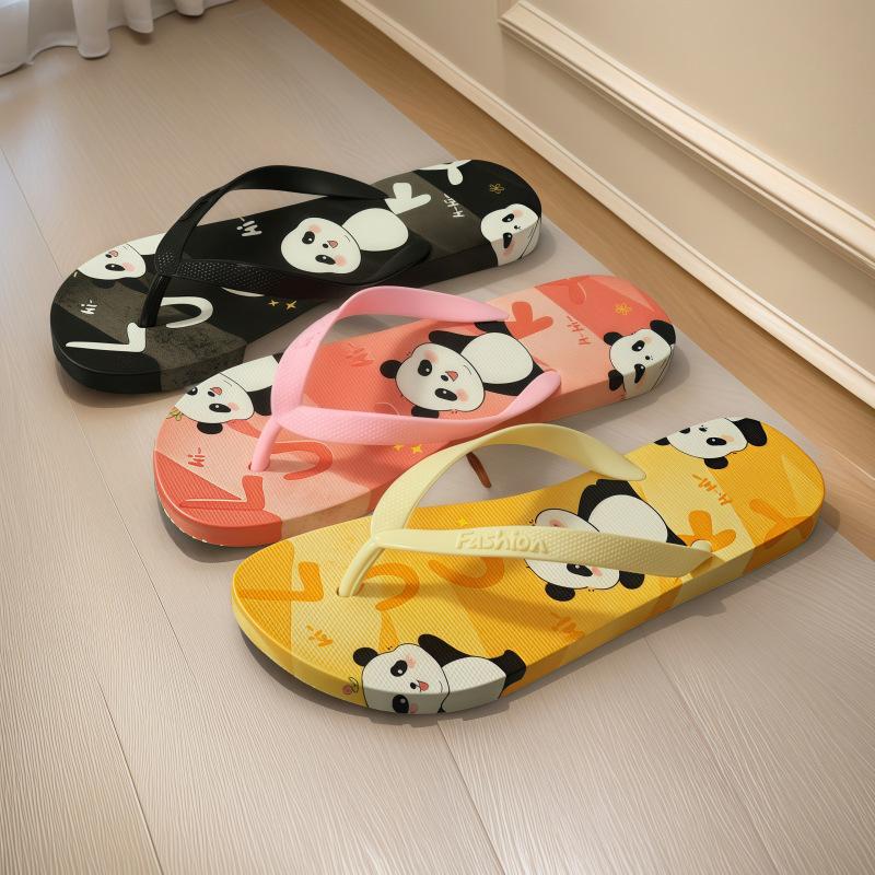 

New fashion couple slippers breathable non-slip cartoon cute soft bottom going out women s flip-flops 36 жовтий