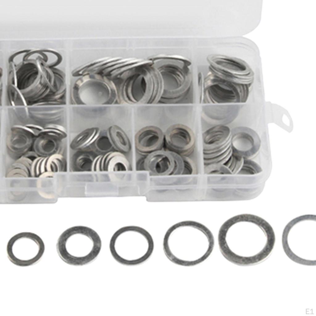 Flat Washer Assortment Gasket Decoration Automotive Metric Oil Drain for Outdoor Construction