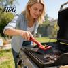 Easy Grip Grill Brush Cleaning with Replaceable Pads Burr-Free Scraper Removable Pad Built-In Grease Remover BBQ Cleaner Outdoor Tool Non-scratch