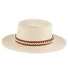 Summer Women's Straw Hat Outdoor Simple Leisure Sunshade Hat Dome Top Hat Flat Top Straw Weaving Hat