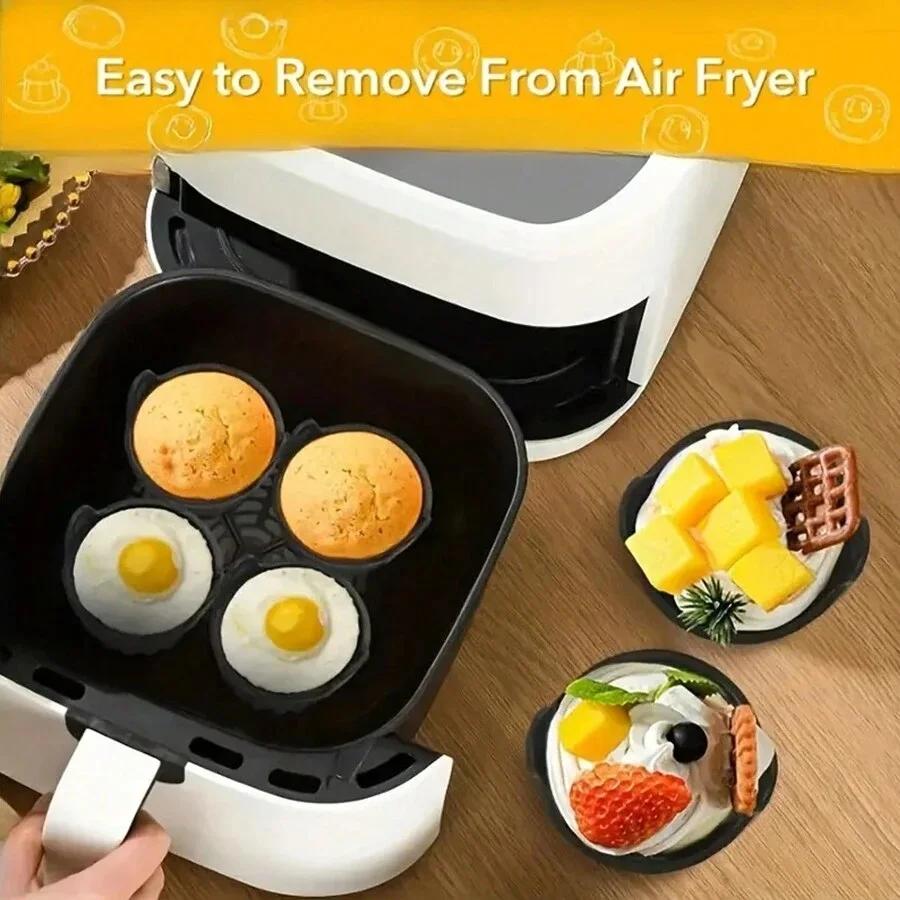 Special Silicone Baking Mold for Air Fryers Non Stick Large Pancake Box and Egg Maker Preferred for Easy Baking