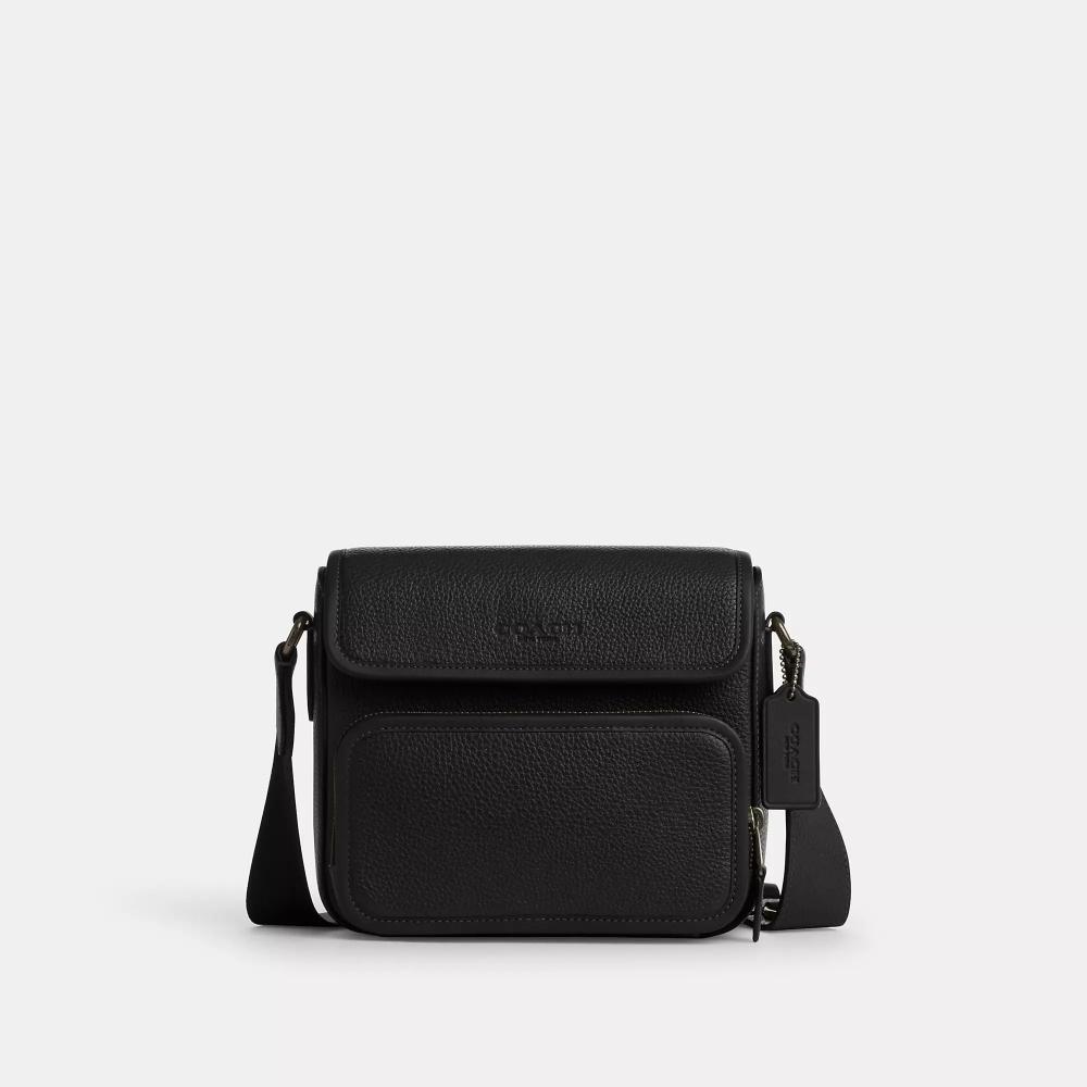

Coach Sullivan Flap Crossbody Bag Gunmetal Black One Size