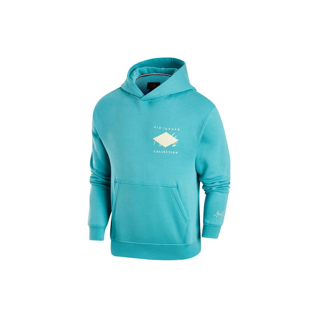 Jordan Essentials Printed Hoodie With Fleece Lining Men Tops Duck-Green DH9020-392