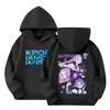 Kids' Long Sleeve Loose Pullover Letter Print Drawstring Hooded Sweatshirt