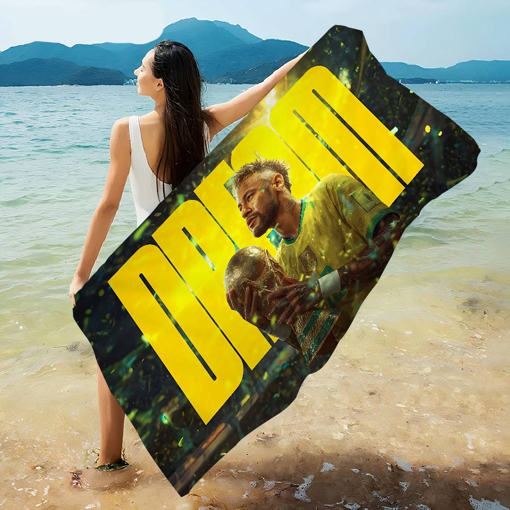 N-Neymar Jr Stella del Calcio Microfibra Telo da Spiaggia Assorbente Asciugatura Rapida Morbido Yoga Nuoto Resort Escursionismo in Montagna Asciugamano
