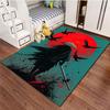 1Pc Samurai Print Rug - home decoration Carpet For Living Room Bedroom Flooring Computer Chair Area Rug