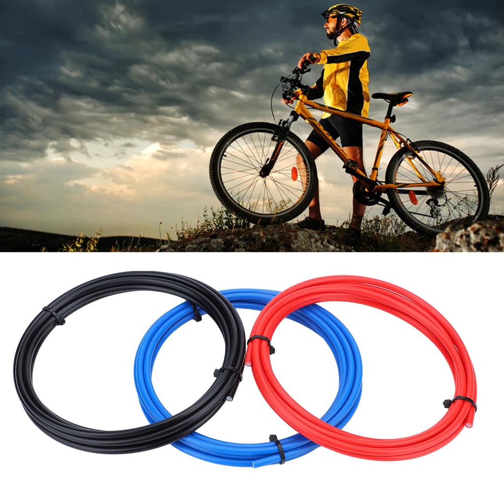 3 Pcs Hydraulic Disc Brake Hose High Strength Tear Resistant 5mm Bike Brake Oil Hose for Mountain Bike