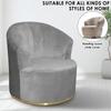 Swivel Barrel Chair Cover Polyester Elasticity Round Club Armchair Slipcover Soft Comfortable Single Seat Cover Furniture Decor